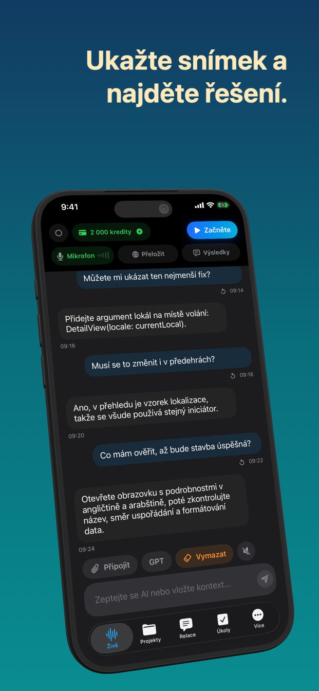 Kontext, který přiložíte