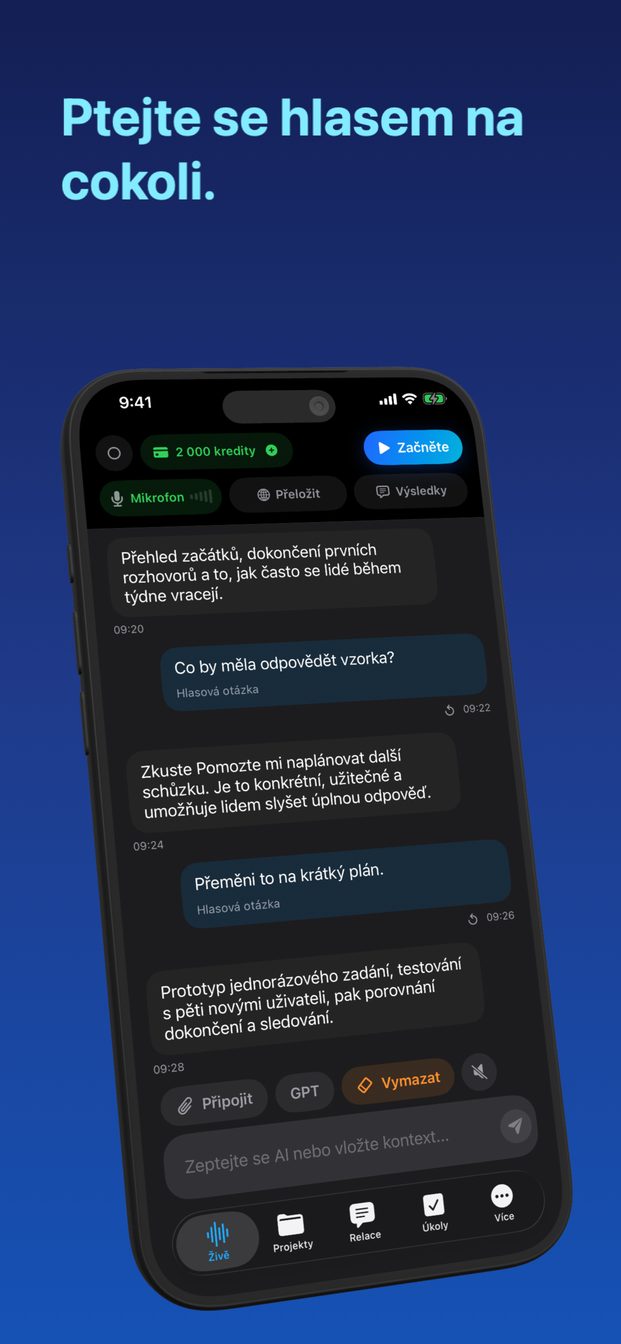 Živá relace, ne chatovací okno